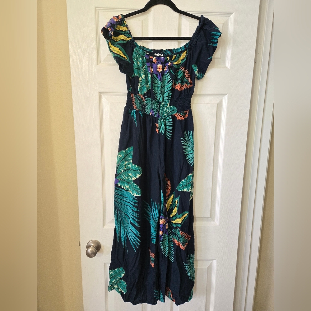 Patrons of Peace Tropical Print Jumpsuit, S